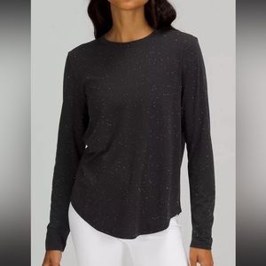 Lululemon Love Long Sleeve Black Splatter. Size 8